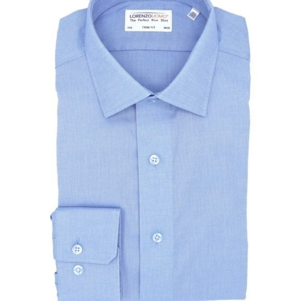 👔NWT‼️ “Lorenzo Uomo” The Perfect Blue Shirt - Picture 1 of 5